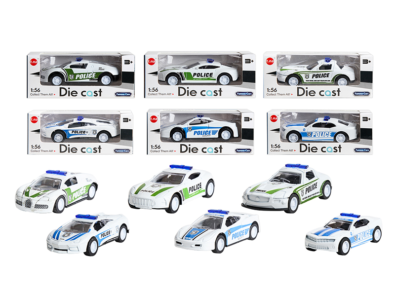 Pull Back Alloy Police Car