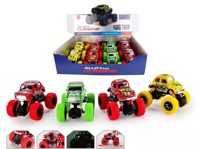 Double Pull Back Alloy Q Edition Off-Road Climbing Car 8pcs