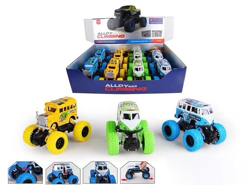 Double Pull Back Alloy Q Edition Off-Road Climbing Car 8pcs