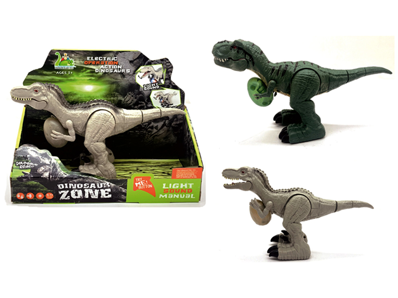 B/O Simulated Velociraptor Embracing Glowing Dinosaur Eggs