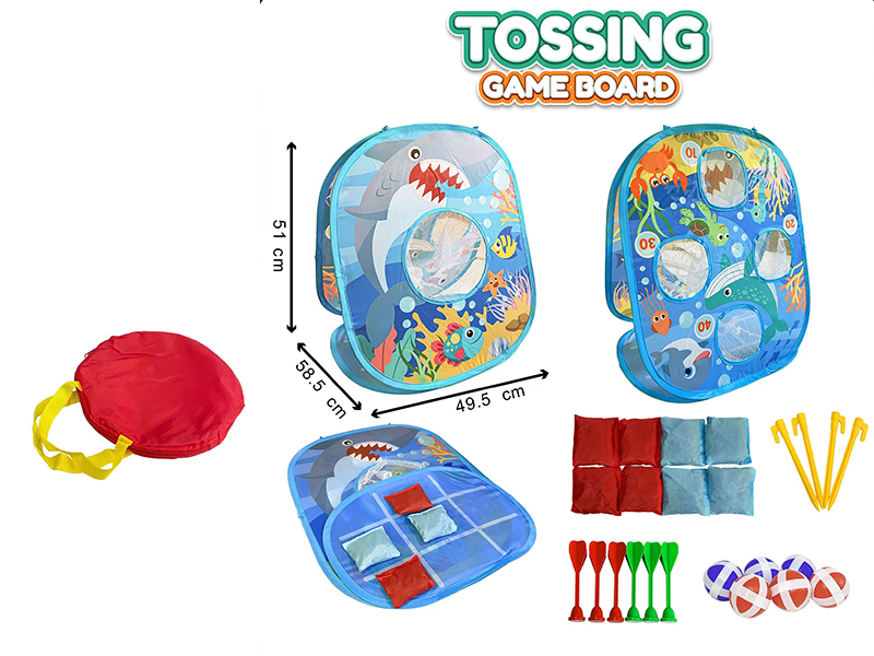 Shark Pattern Tossing Game Board