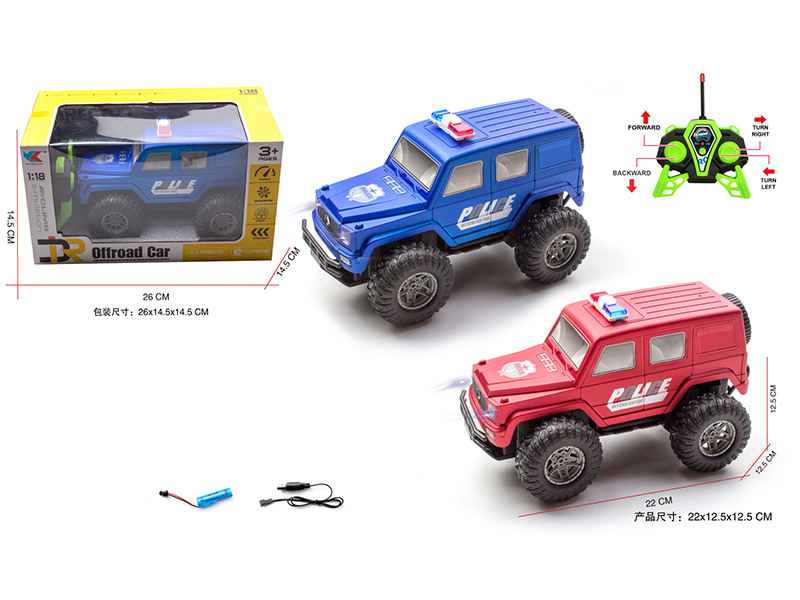 1:18 Benz 4 Channel Remote Control Police Car With Headlight( Included Battery)