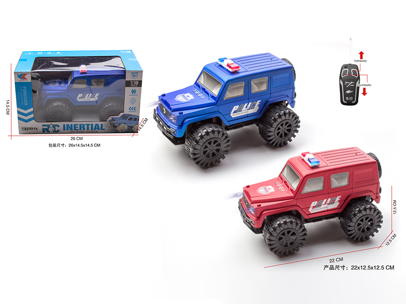 1:18 2 Channel Remote Control Police Car With Headlight