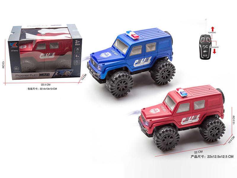 1:18 2 Channel Remote Control Police Car With Headlight