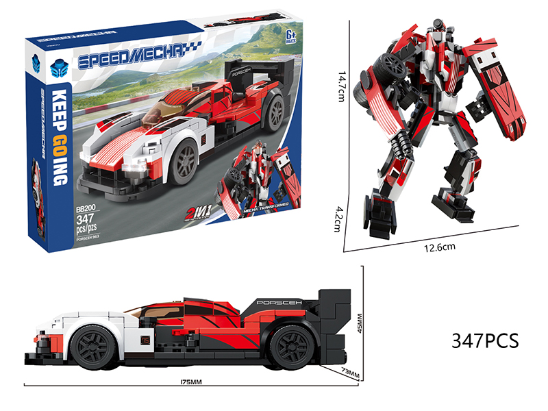 Porsche 963 Mech Transformed Building Blocks 347pcs