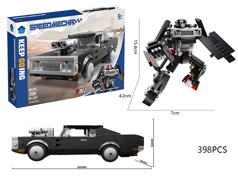 Dodge 1970 Mech Transformed Building Blocks 398pcs
