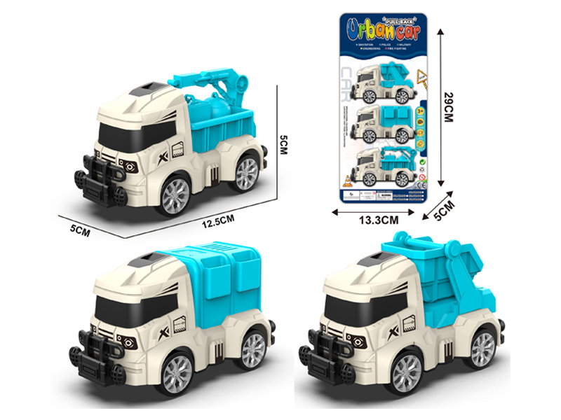 3Pcs Pull Back Eco-Friendly Car