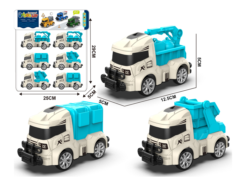6Pcs Pull Back Eco-Friendly Car