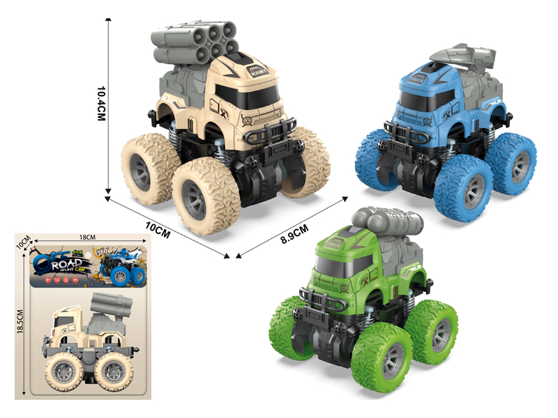 Double Friction 4Wd Spring Stunt Military Vehicle