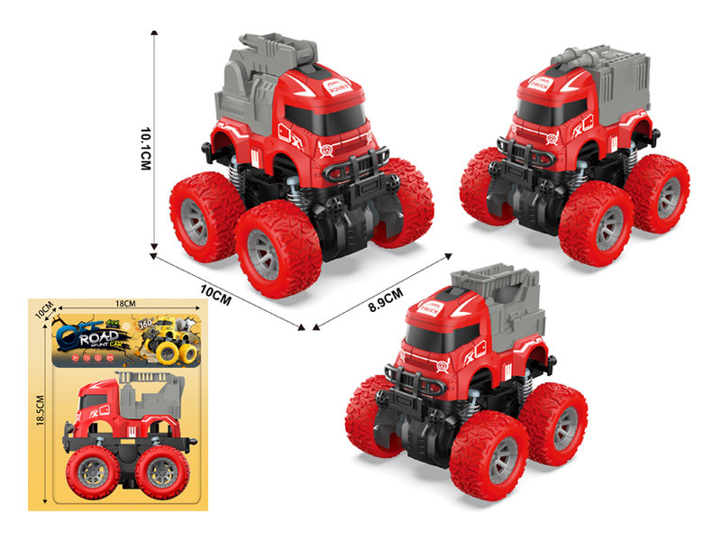 Double Friction 4Wd Spring Stunt Fire Engine