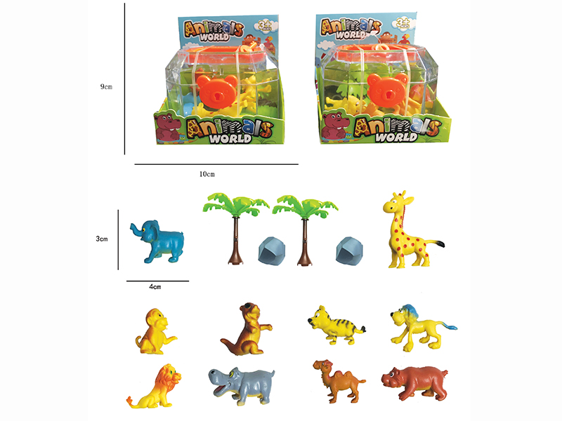Cartoon Small Wild Animals Set