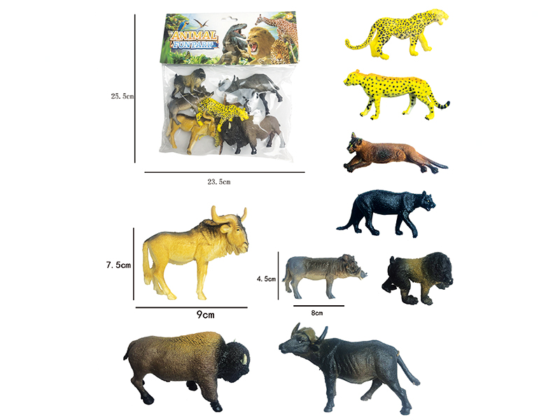 Wild Animals Set 9pcs