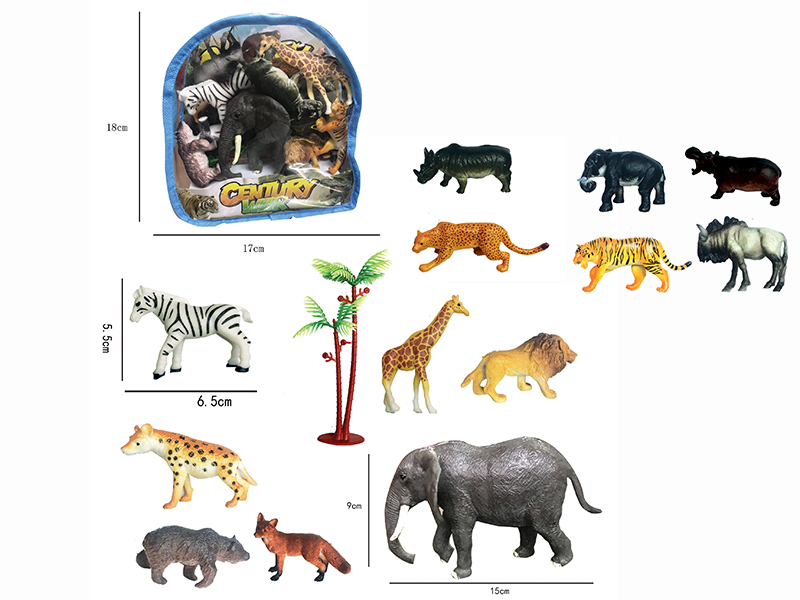 Wild Animals Set 13pcs