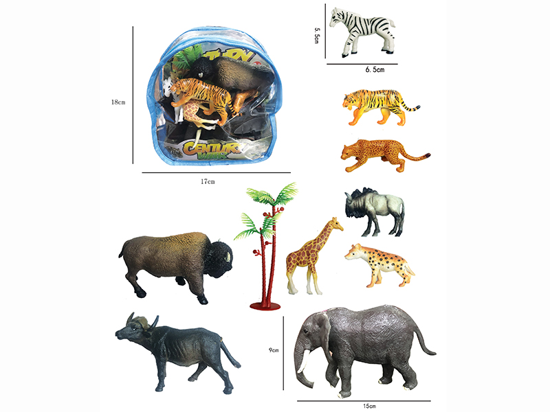 Wild Animals Set 9pcs