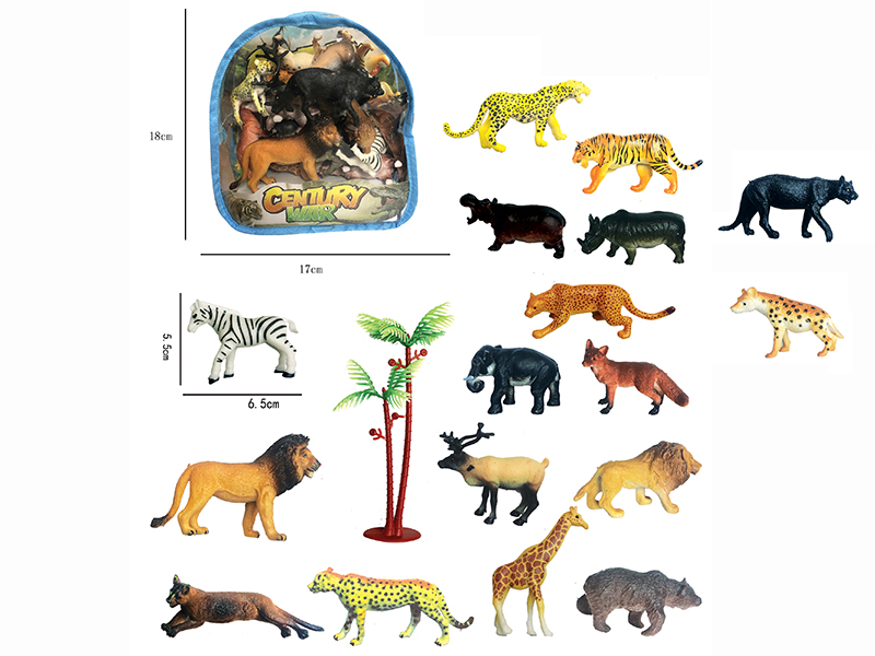 Wild Animals Set 17pcs