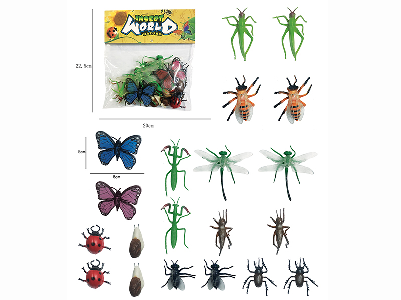 Solid Insect Animals Set 20pcs