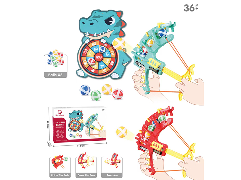 Sticky Ball Bow + Velcro Dartboard