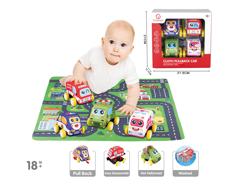 Pull Back Cloth Car Set