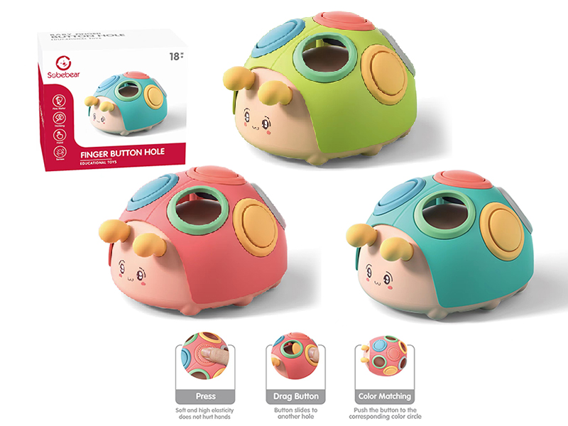 Beetle Fnger Button Hole Educational Toy