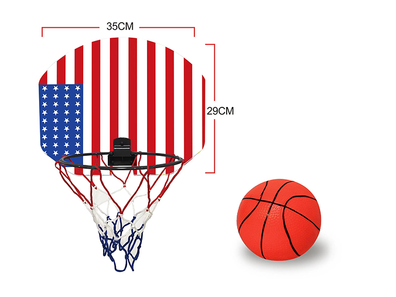 American Flag Pattern Basket Ball Board Set
