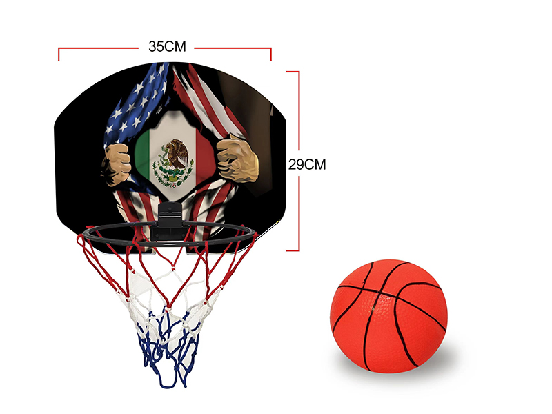 Flag Pattern Basket Ball Board Set
