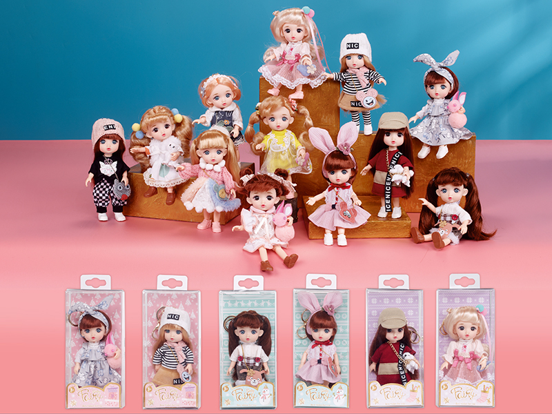 6 Inch Jointed Doll With Key Chain