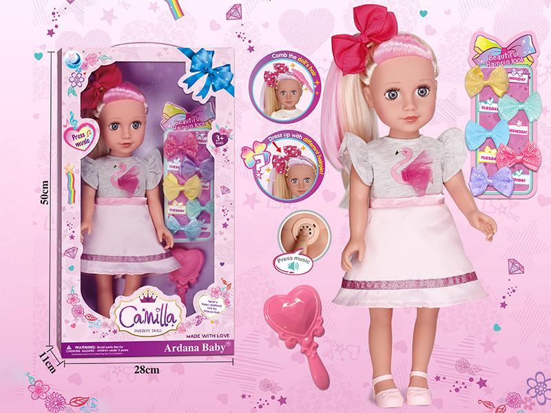 18 Inch Full Body Vinyl Doll With Music