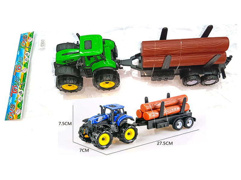 Friction Off Road Farmer'S Car With Wooden Strips