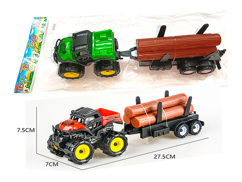 Friction All Terrain Off Road Farmer'S Car With Wooden Strips