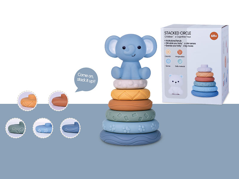 Elephant Stacking Ring Tower Game