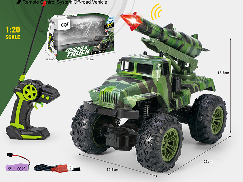 1:20 Remote Control Missile Truck With Light And Music