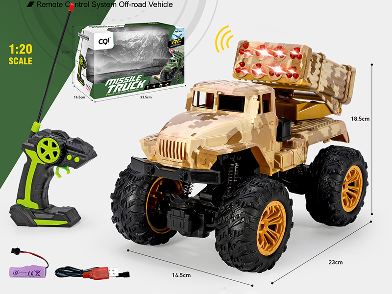 1:20 Remote Control Missile Truck With Light And Music