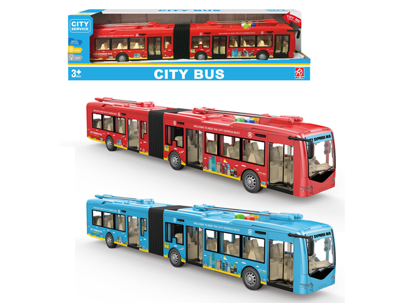 1:16 Friction Double Section Bus With Sound And Light