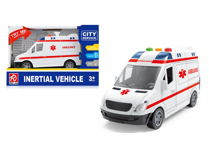 1:32 Friction Ambulance With Sound And Light