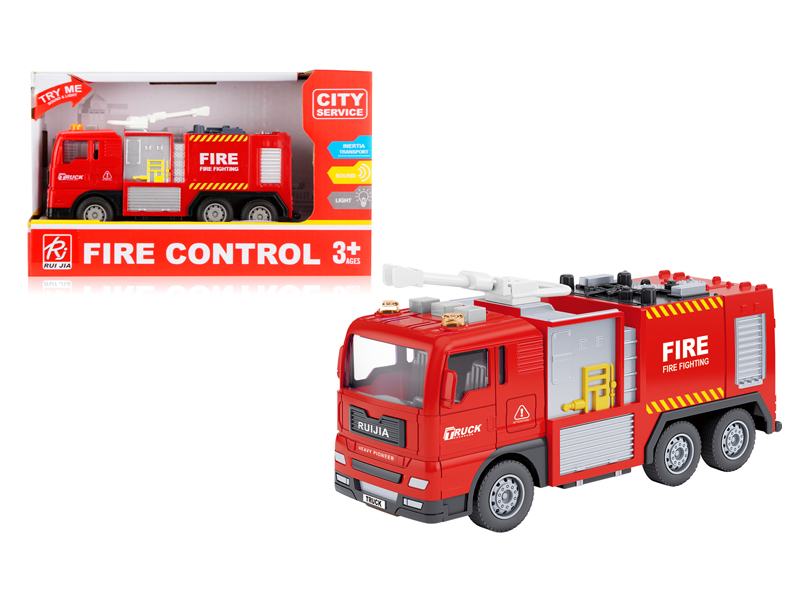 1:32 Friction Fire Water Tank Truck With Sound And Light