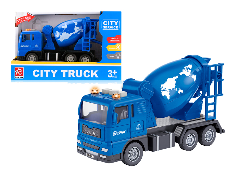 1:32 Friction Urban Mixer Truck With Sound And Light