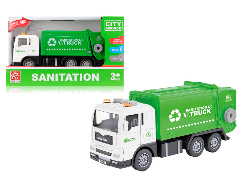 1:32 Friction Sanitation Truck With Sound And Light
