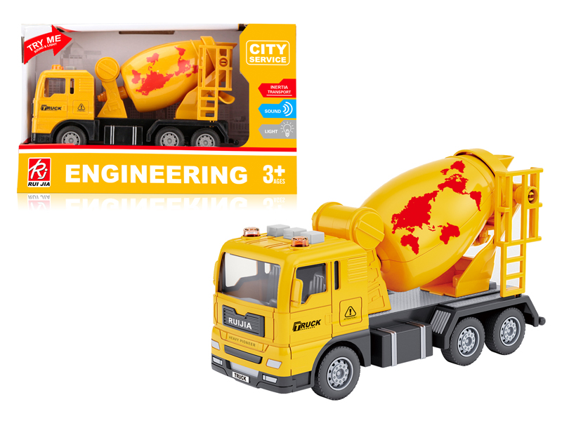 1:32 Friction Engineering Mixer Truck With Sound And Light