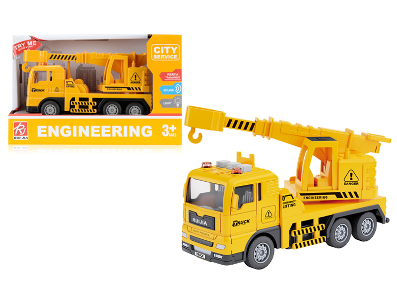 1:32 Friction Engineering Crane Truck With Sound And Light