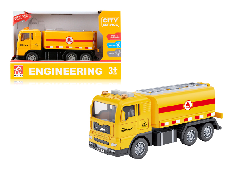 1:32 Friction Engineering Tank Truck With Sound And Light