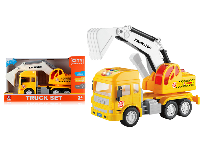 1:14 Friction Excavator Truck With Sound And Light