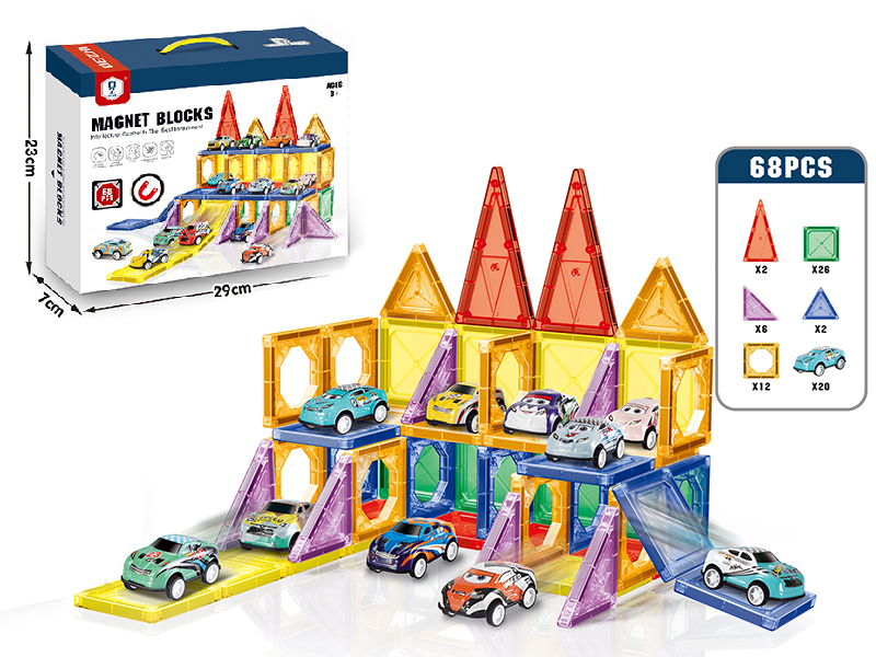 Multicolor Magnetic Building Blocks(Parking Lot)