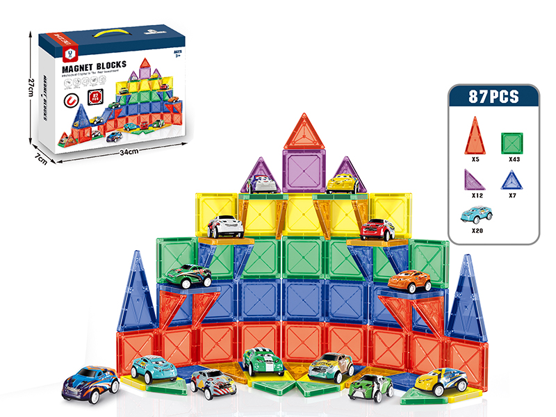 Multicolor Magnetic Building Blocks(Parking Lot)