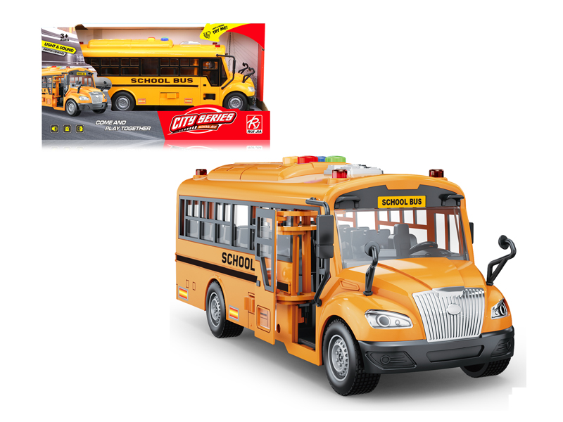 Friction City School Bus With Sound And Light