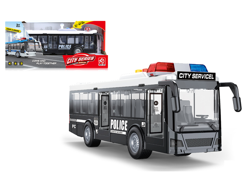 Friction Police Bus With Sound And Light
