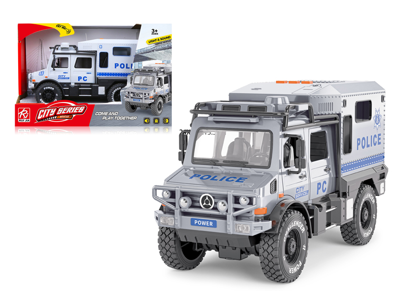 Friction Police Car With Sound And Light