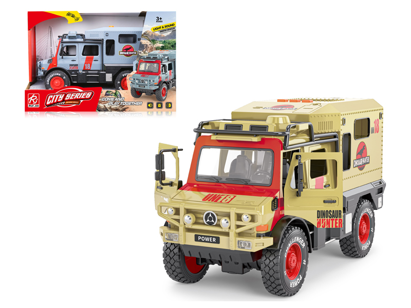 Friction Unimog Dinosaur Motor Home With Sound And Light