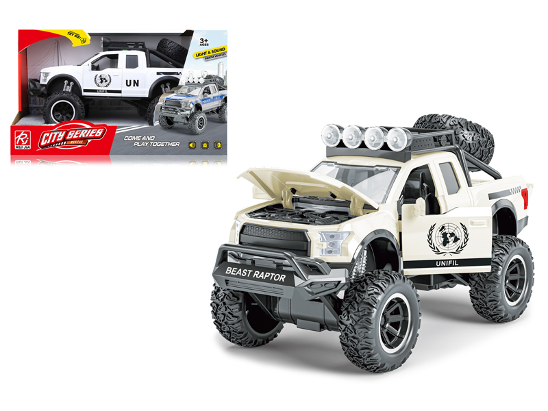 Friction Large Wheel Pickup Peacekeeping Vehicle With Sound And Light