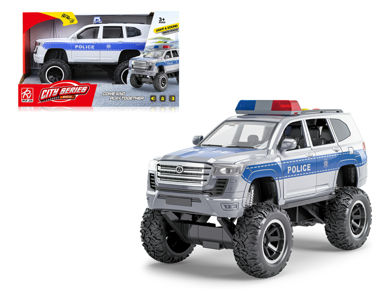 Friction Large Wheel Police Car With Sound And Light