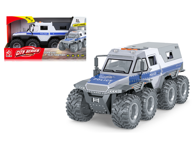 Friction Police Car With Sound And Light